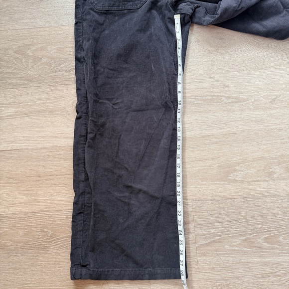AE Low Rise Baggy Wide Leg Corduroy Pants, Size 14, Charcoal Gray - Picture 6 of 8